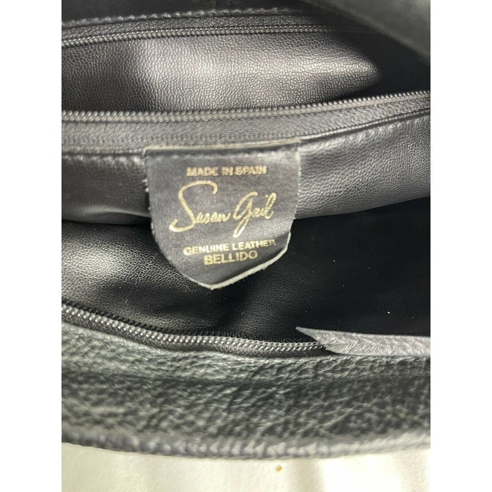 Vtg 1980s Susan Gail Leather Clutch Made In Spain - Picture 5 of 6